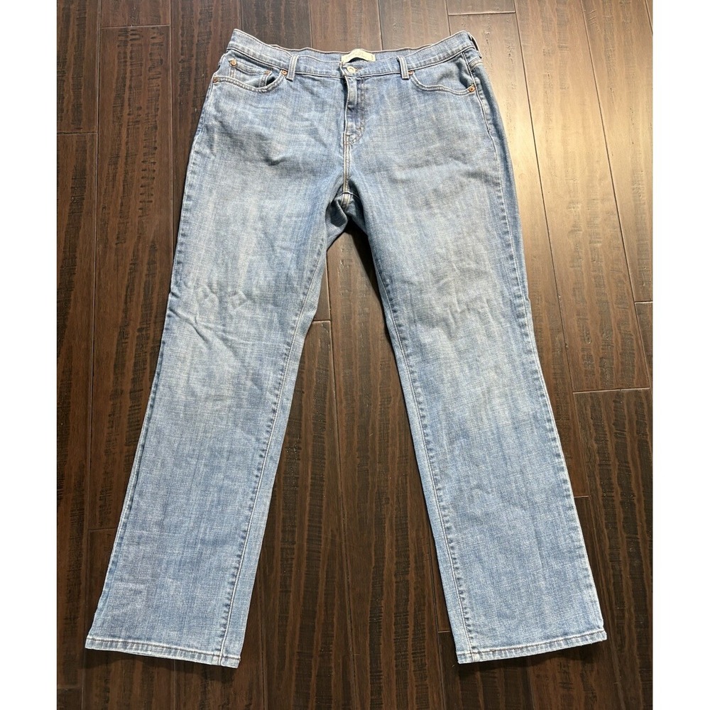 Levis 505 Jeans Womens 16 Medium Straight Leg Mid Rise Light Wash Denim 35x31